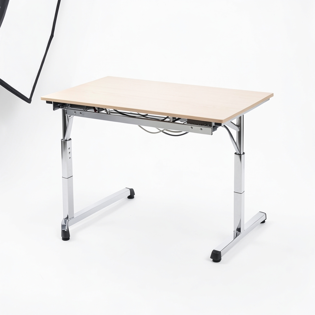 Bureau Ajustable à Hauteur Variable avec Rangements Intégrés