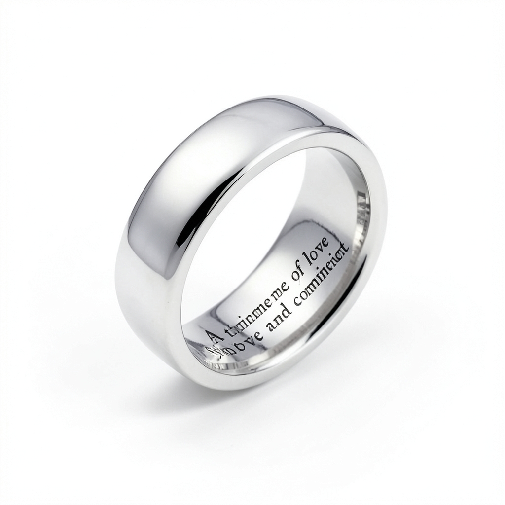 Bague en Argent Sterling 925 avec Gravure Personnalisée