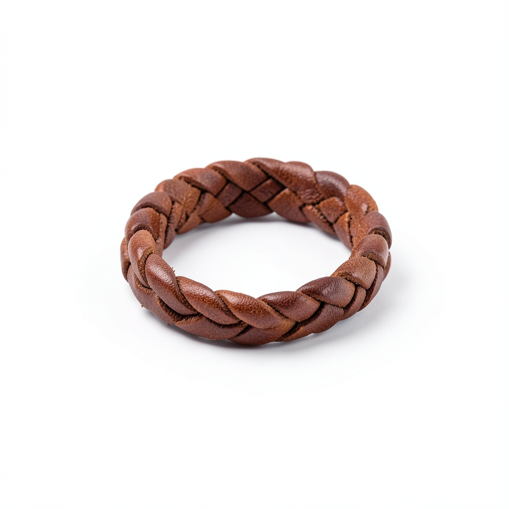 Bague en cuir tressé pour femme