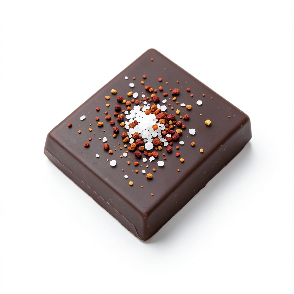 Barre de Chocolat Noir 70% avec Piment d’Espelette et Fleur de Sel