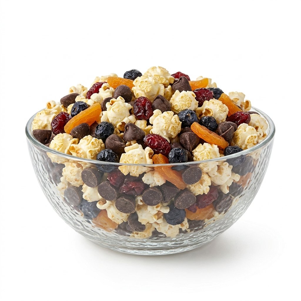 Popcorn aux fruits secs et cacao noir 70 %