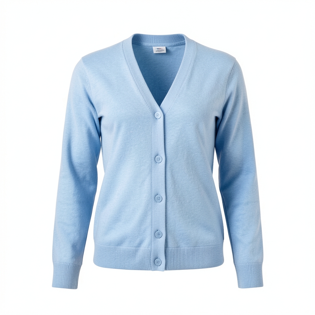 Cardigan en Coton Bleu Rose