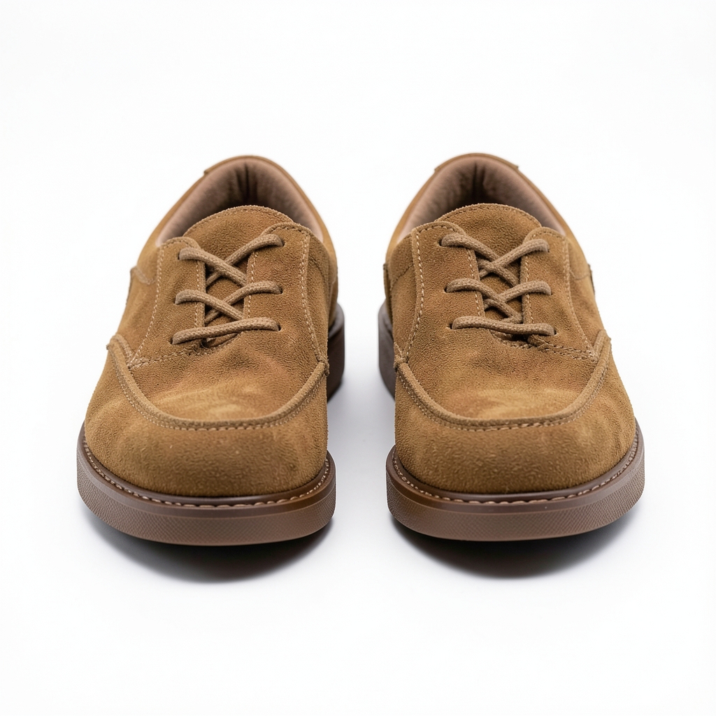 Chaussure de ville en daim semi-marron