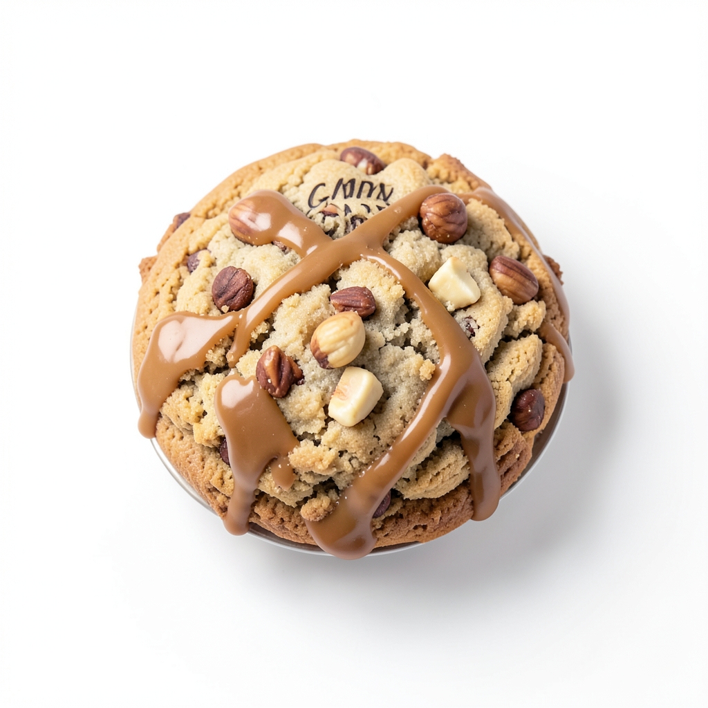 Coffret gourmand de biscuits aux noisettes et caramel salé