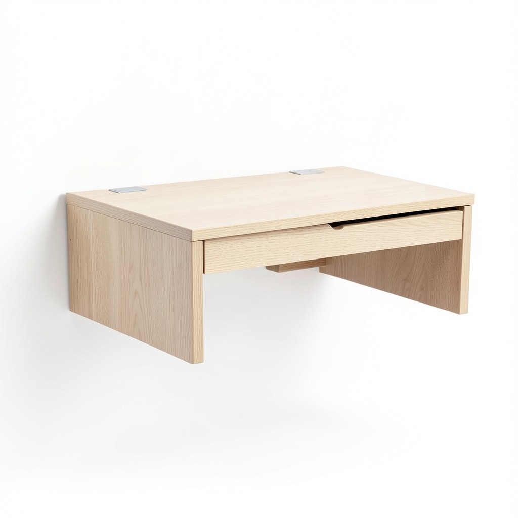 Table de Bureau Murale Compacte avec Rangement