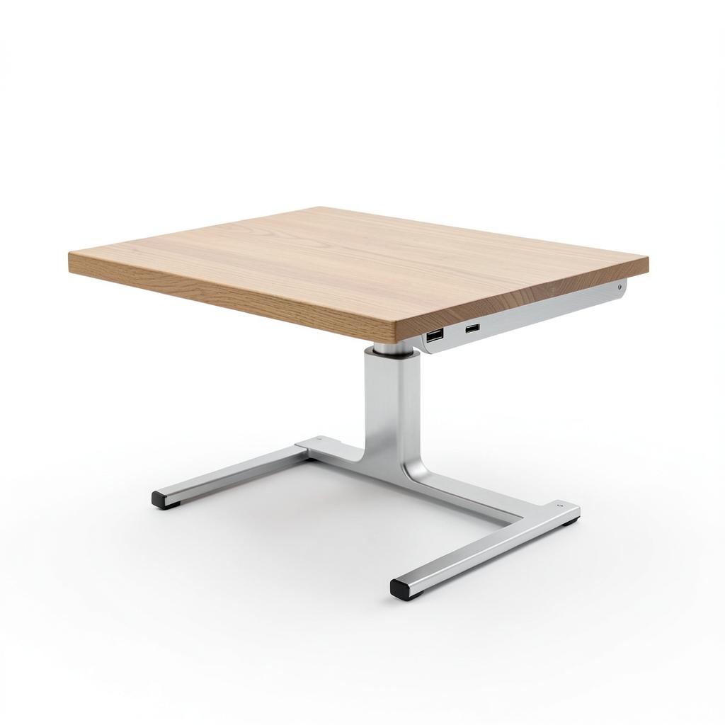 Table de travail compacte avec support intégré et port USB
