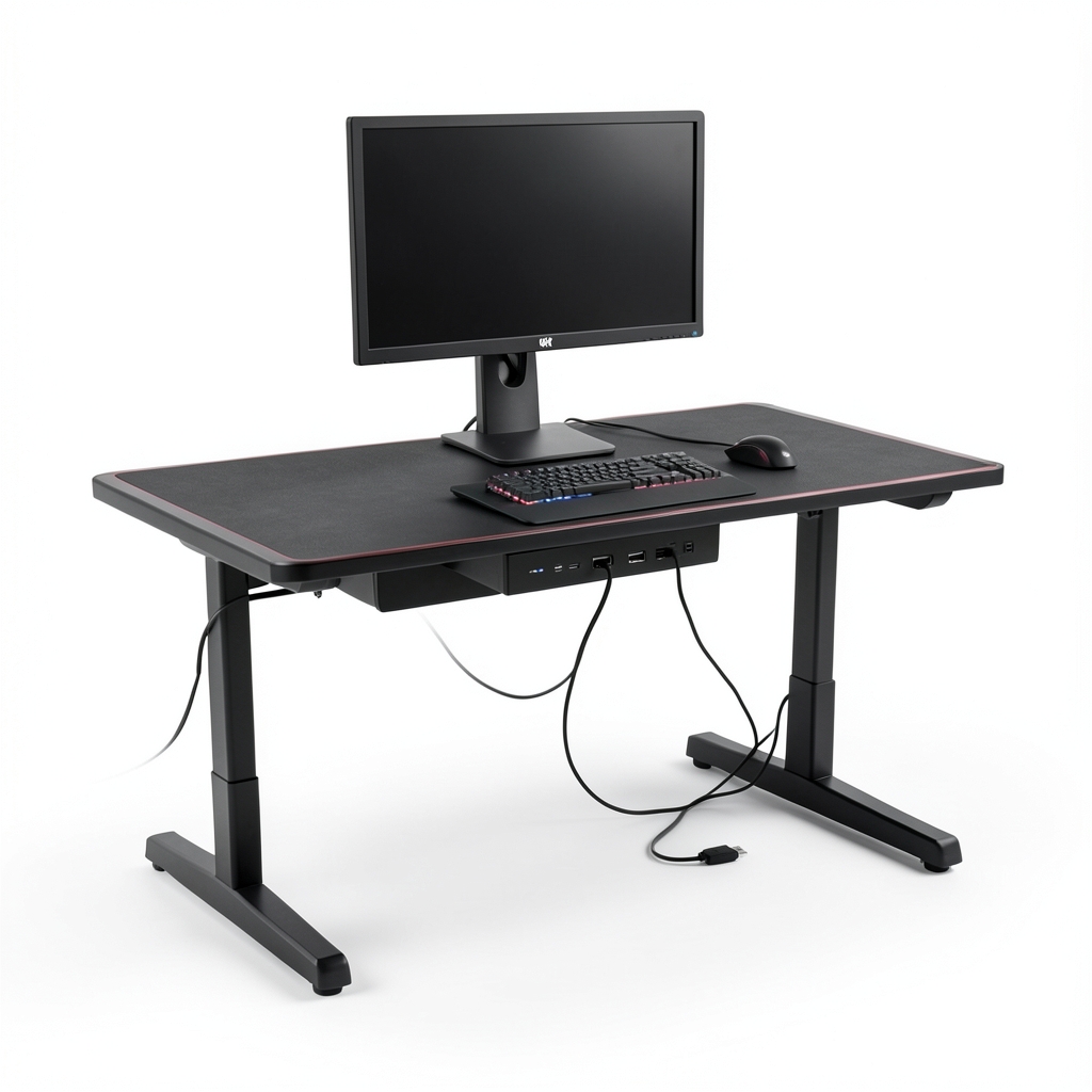 Bureau Gaming à Hub USB-C Intégré