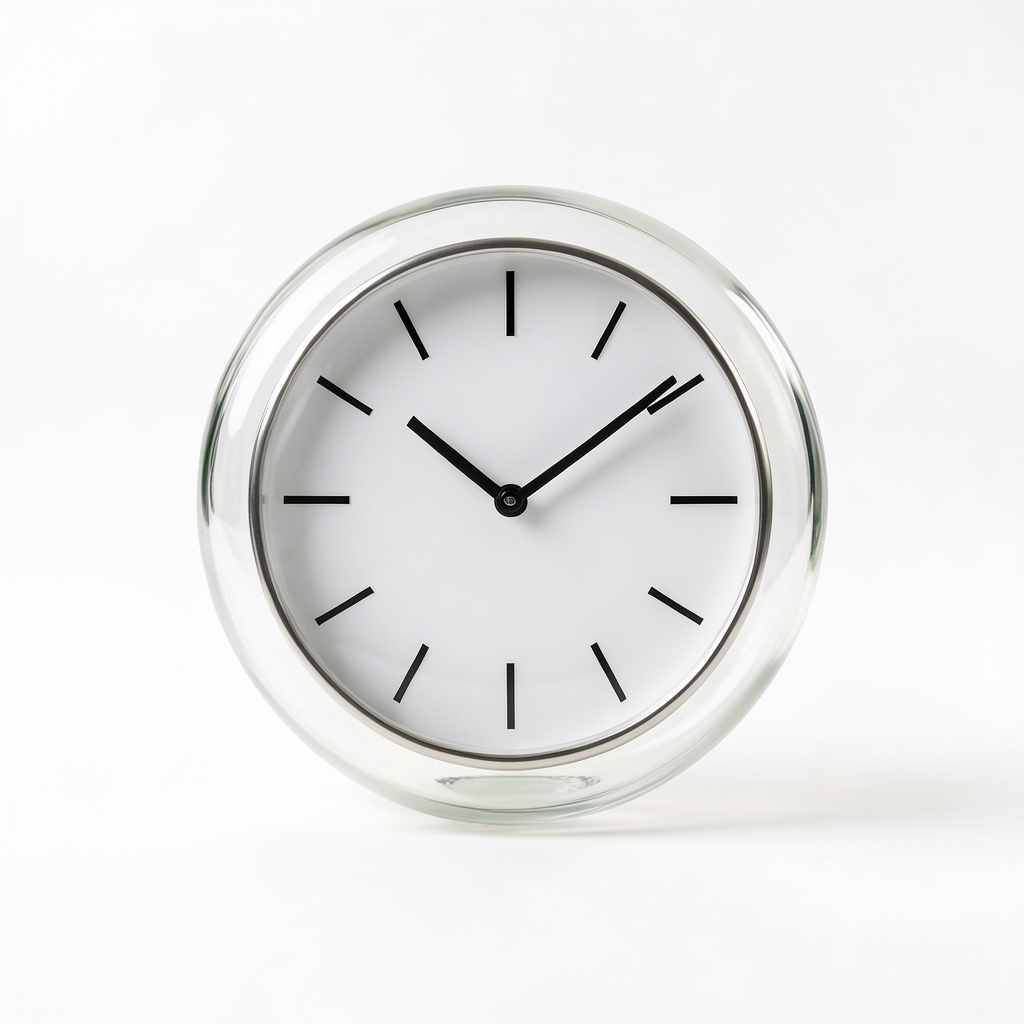 Horloge Murale en Verre Soufflé à Effet de Lumière
