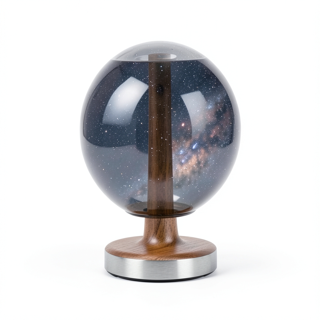 Lampe de bureau à projection de ciel étoilé en verre soufflé