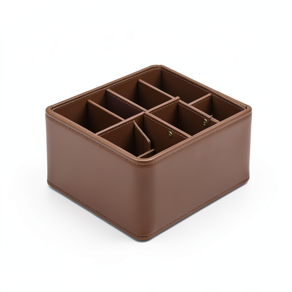 Organisateur de Bureau en Cuir Élégant