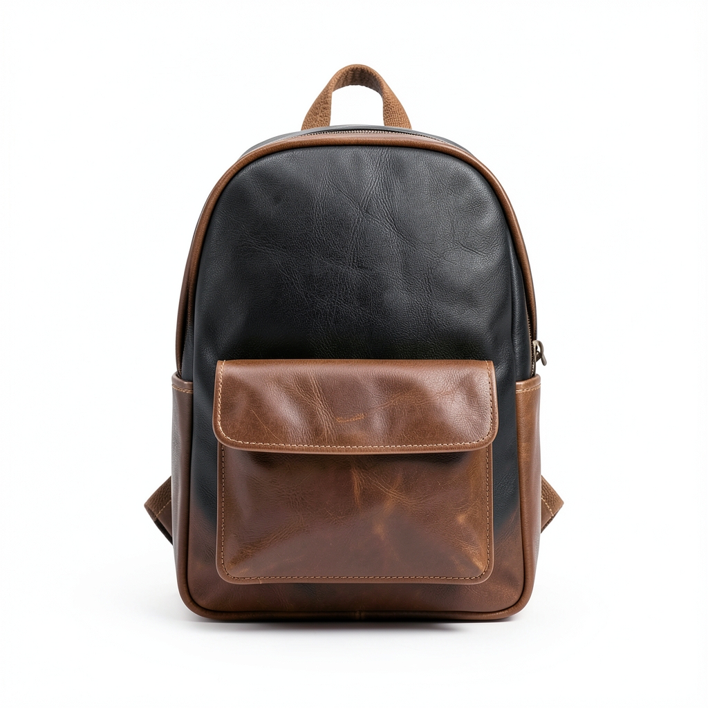 Sac à Dos en Cuir avec Poche Intérieure Déconnectable