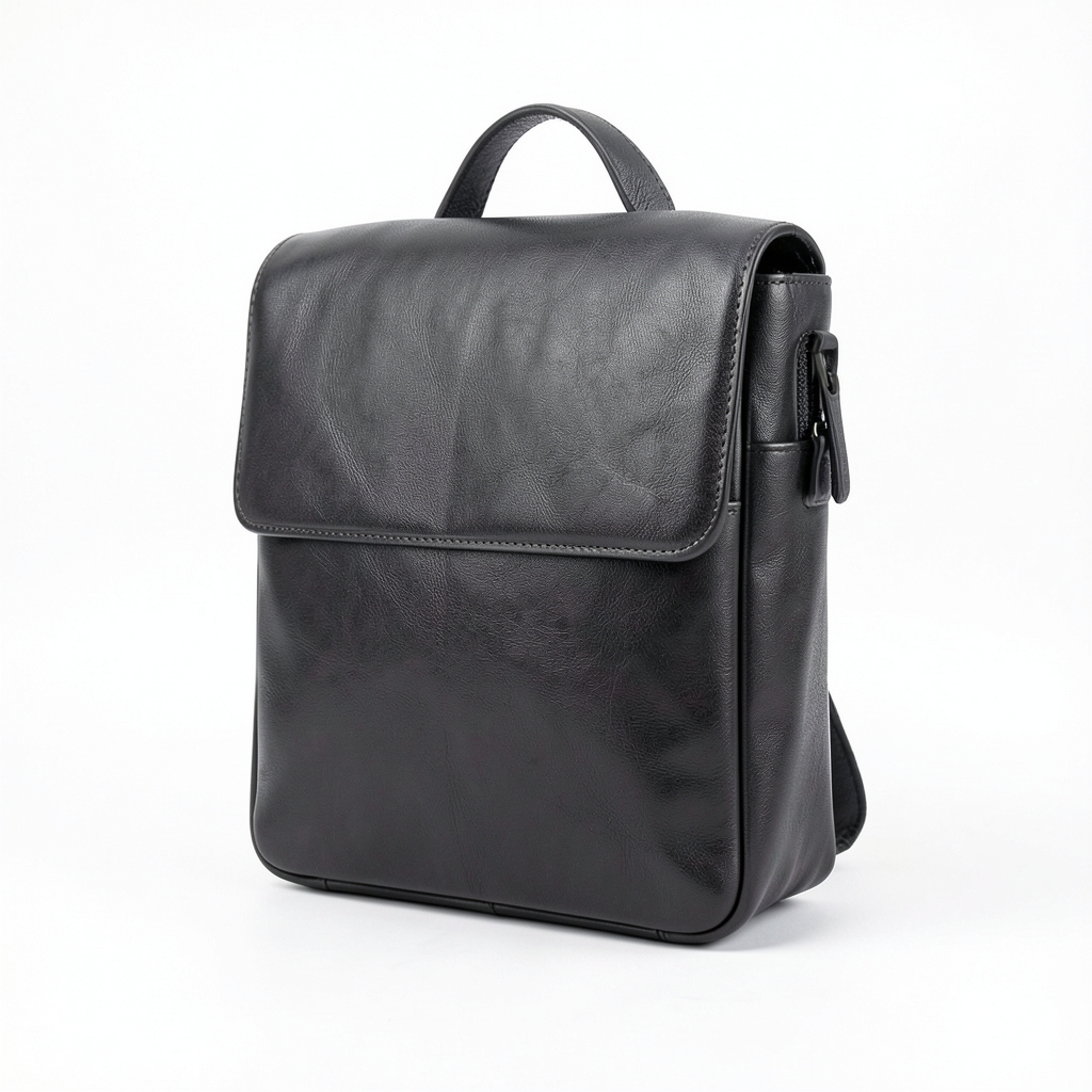 Sac messenger en cuir minimaliste