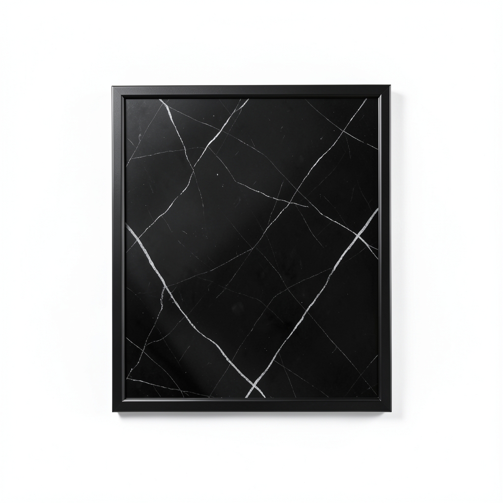 Miroir décoratif en marbre noir