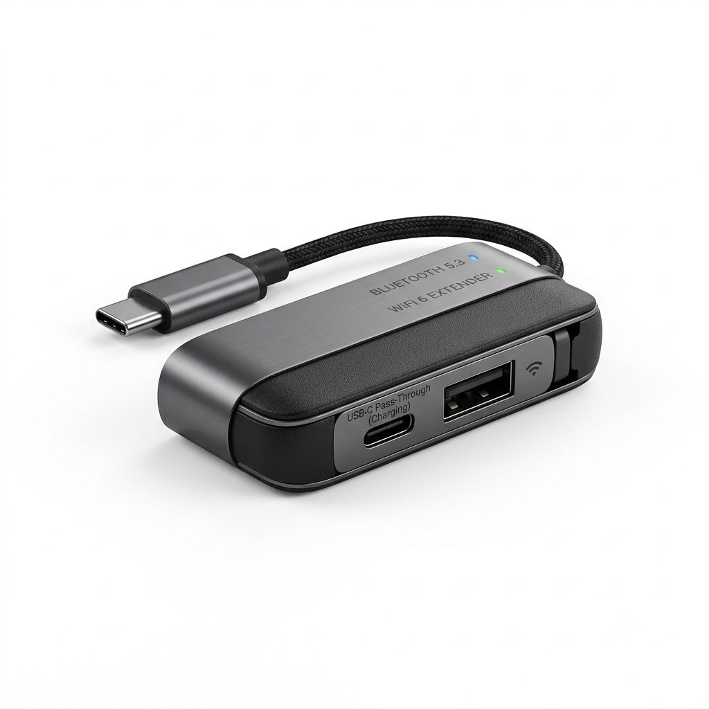 Dongle Bluetooth 5.3 Multi-Ports avec Extendeur WiFi et Pass-Through USB-C