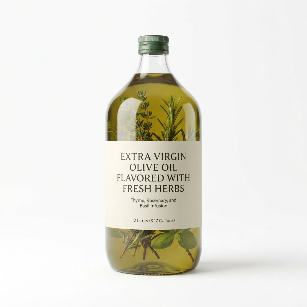 Huile d'olive extra‑vierge aromatisée aux herbes fraîches 12 L