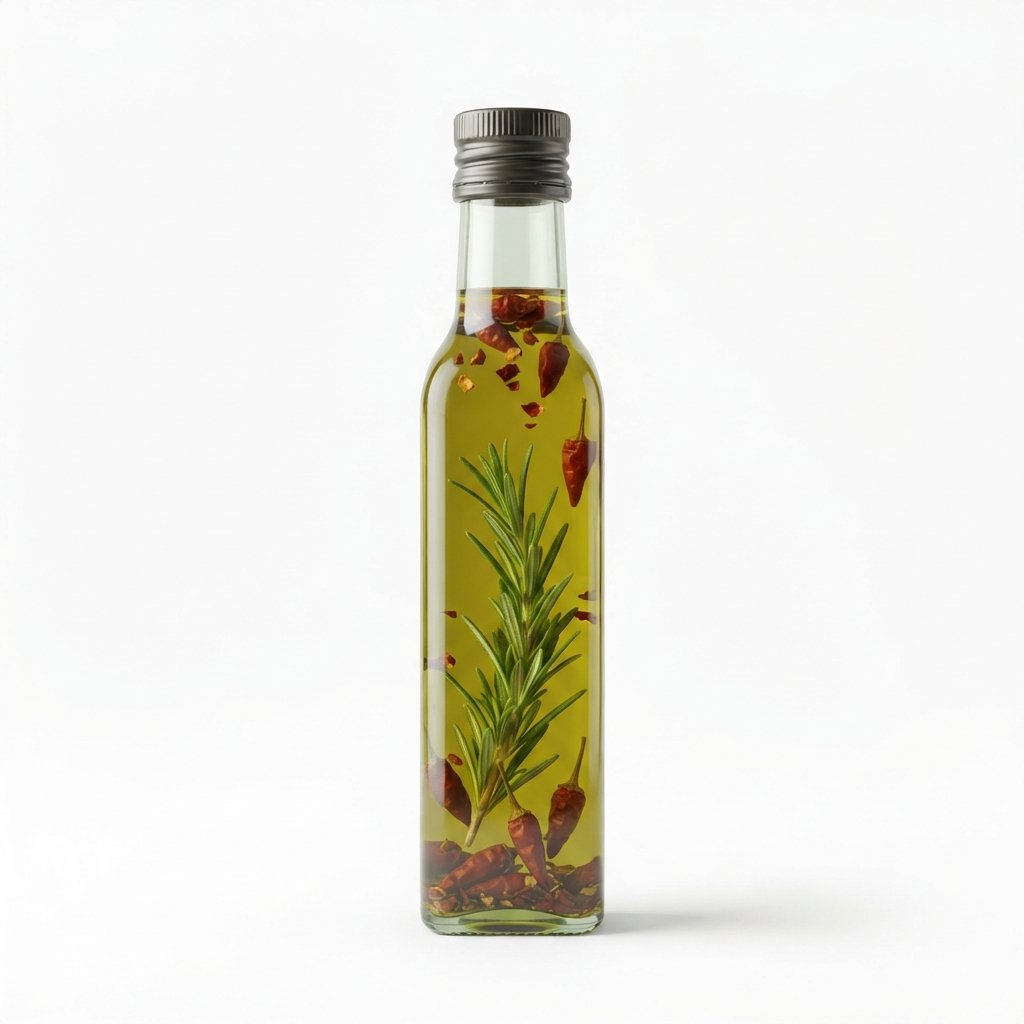 Huile d'Olive Extra Vierge Aromatisée au Romarin et Piment d'Espelette