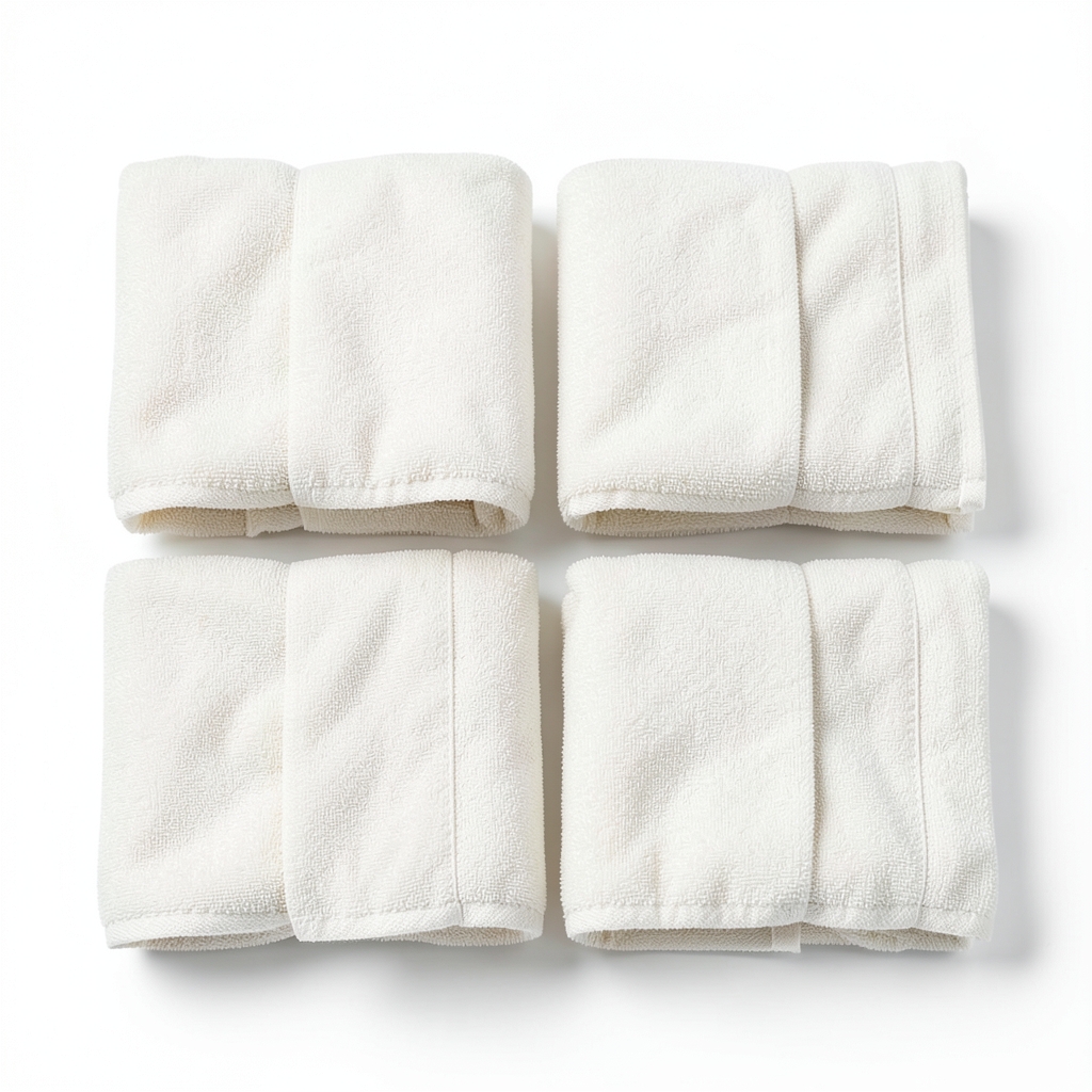 Trousse de 4 Serviettes Facial en Coton Bio