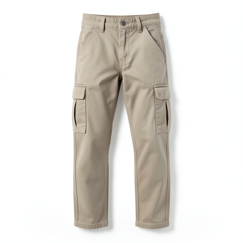 Pantalon Cargo Slim Fit en Coton Biologique
