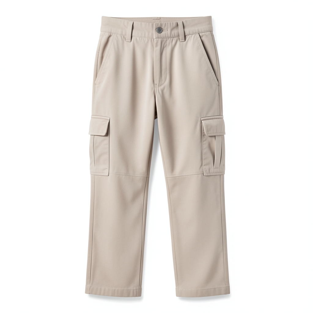 Pantalon Cargo Slim en Tissu Stretch Organza