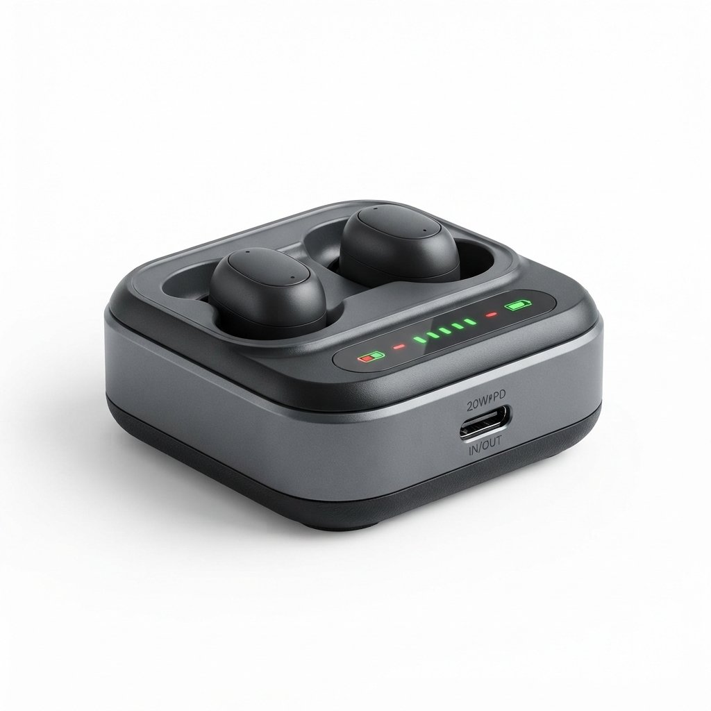 Chargeur Portable Bluetooth avec Station de Rechargement Earbuds