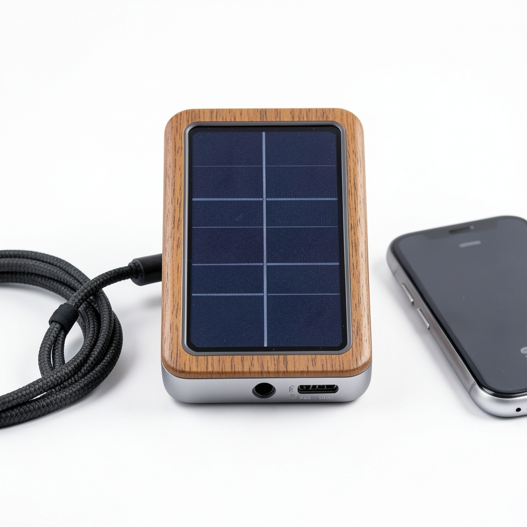 Chargeur Solaire Portable avec Charge sans Fil et USB-C PD