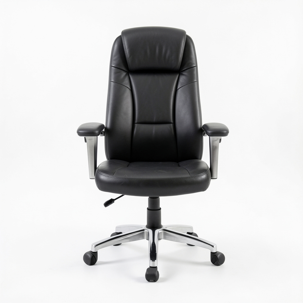 Chaise de bureau ergonomique en cuir premium