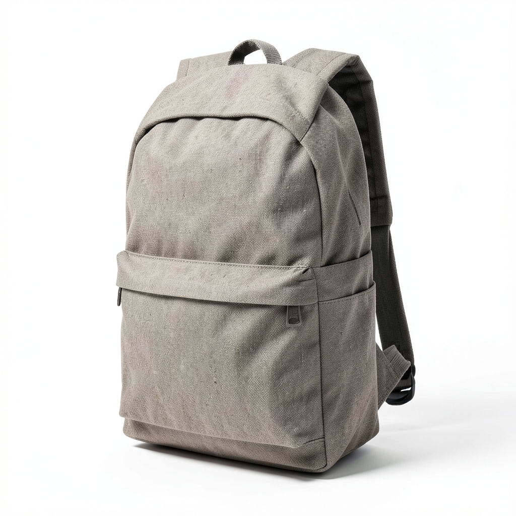 Sac à dos en coton recyclé à compartiment anti-vol