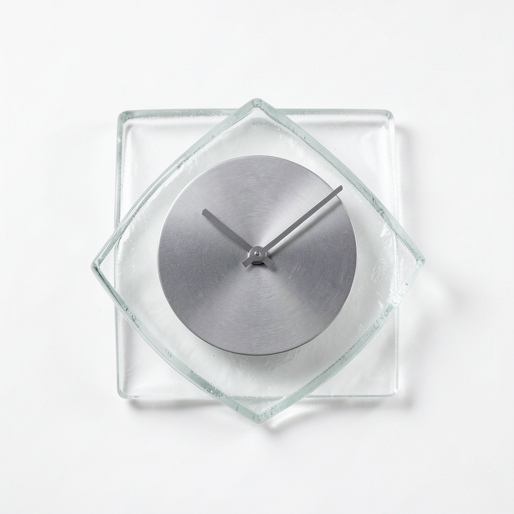 Horloge Murale Géométrique en Verre Recyclé