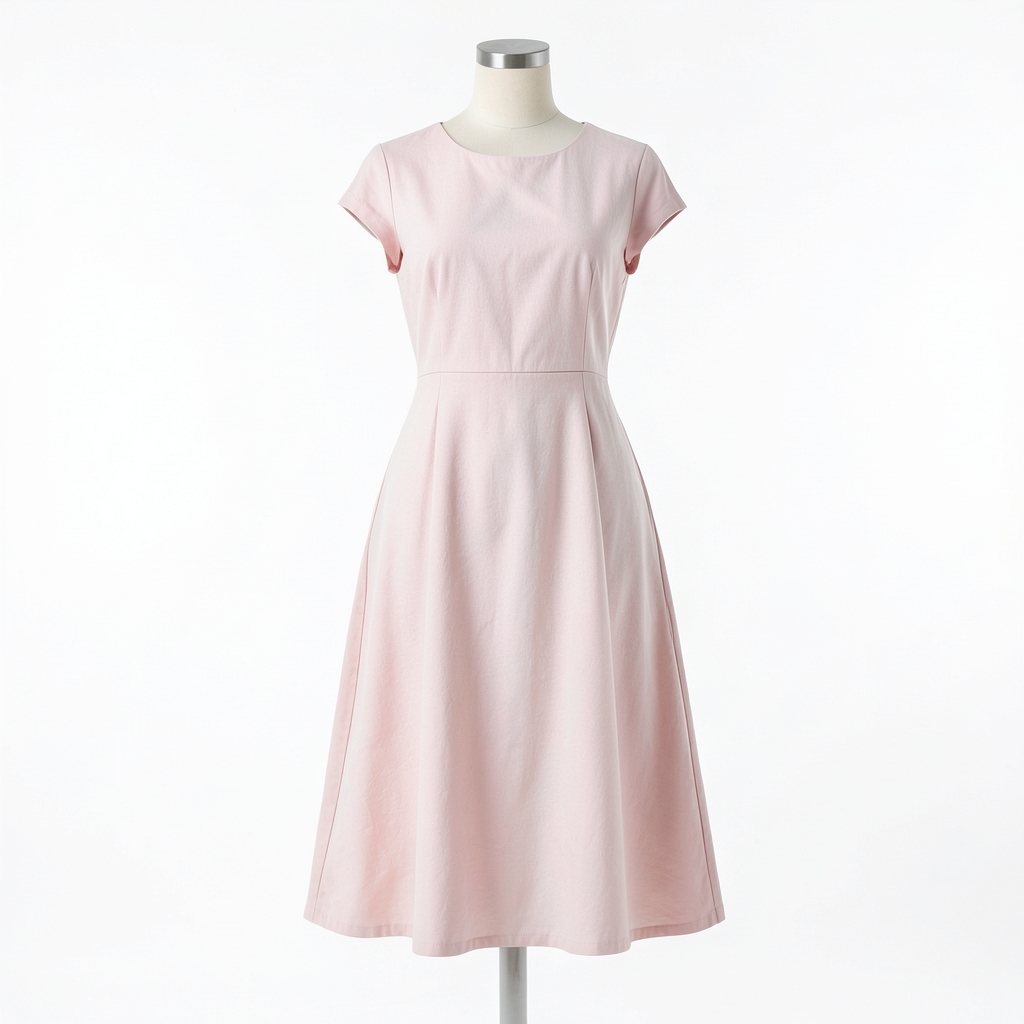 Robe Midi en Coton Biologique – Couleur Pastel