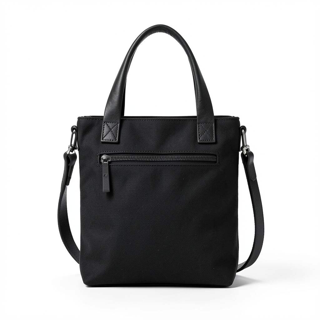Sac à main en toile de chanvre teinté noir