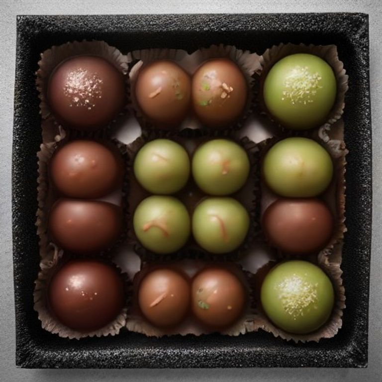 Truffes de Cacao Noir 70% Pistache & Fleur de Sel