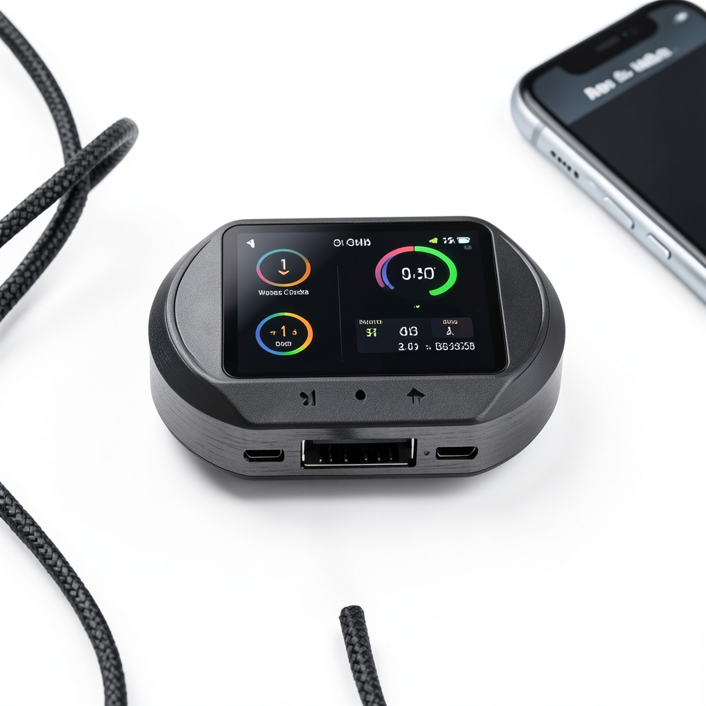 Hub USB-C avec Chargeur Sans Fil et Affichage OLED
