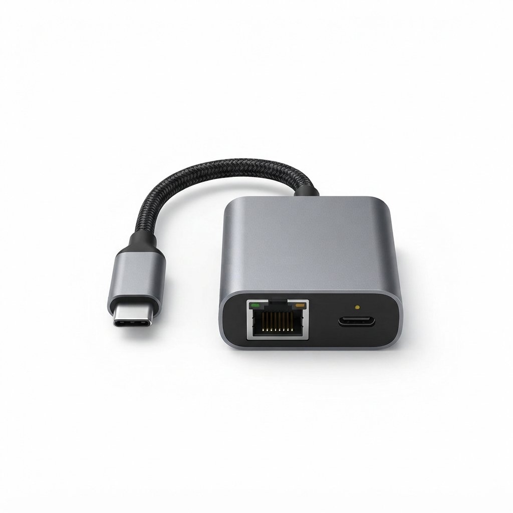Adaptateur USB‑C vers Ethernet avec Pass‑Through Power Delivery