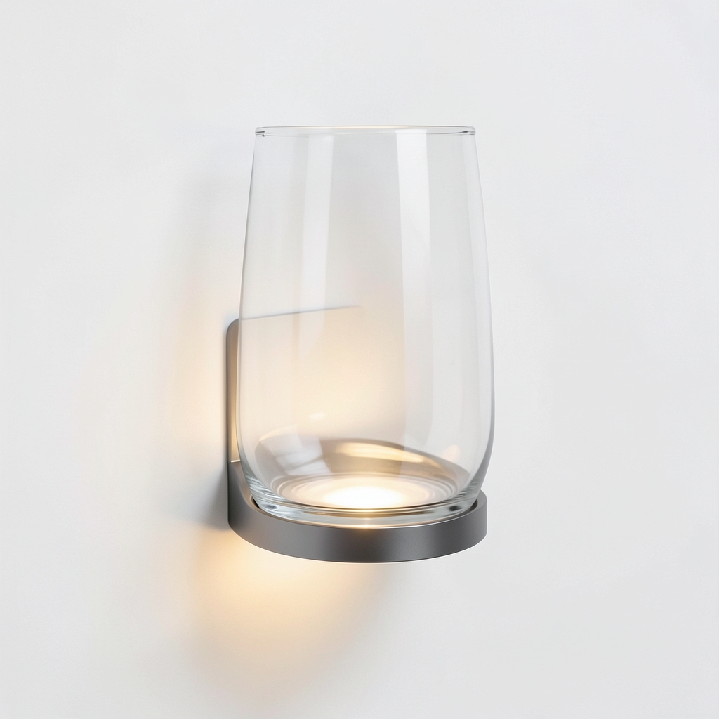 Vase Murale en Verre Soufflé avec Lumière LED Intégrée