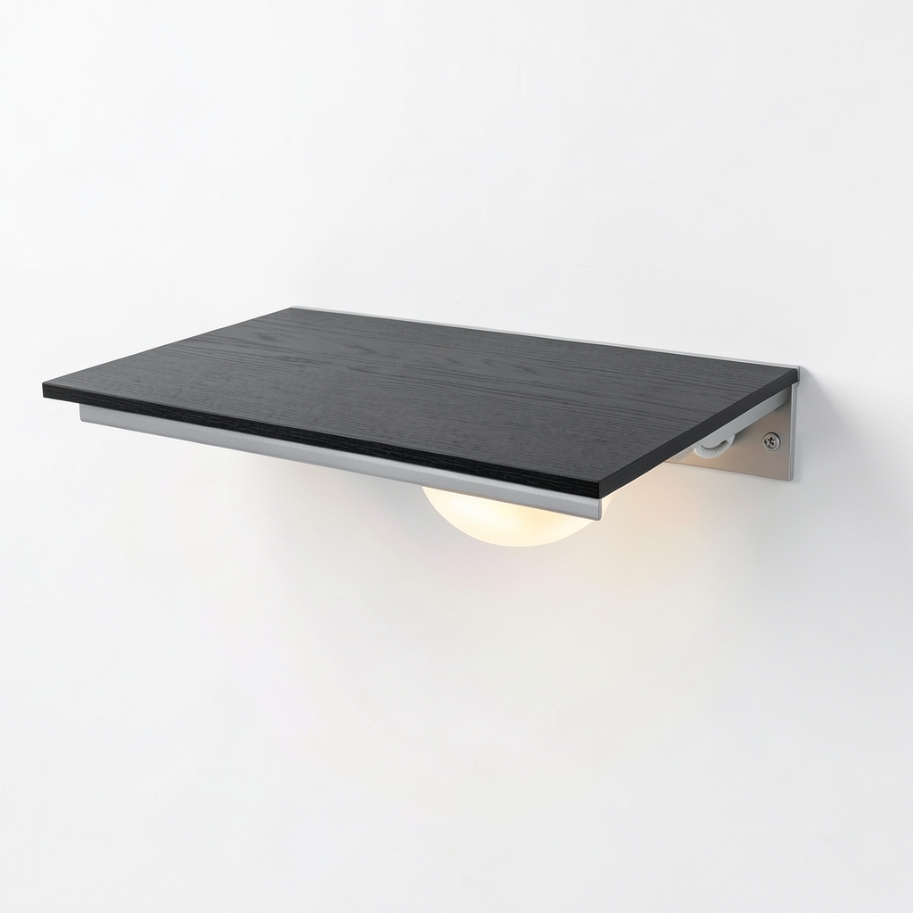 Bureau Murale à Déplie avec Lampe Intégrée